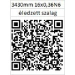 Kép 2/2 - 16x0,36 NV6 3430 mm Éledzett Forestill szalagfűrész lap